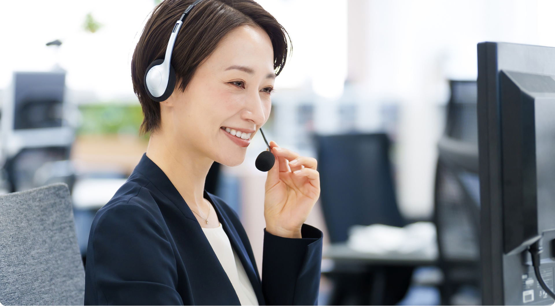 サポート中のスタッフ